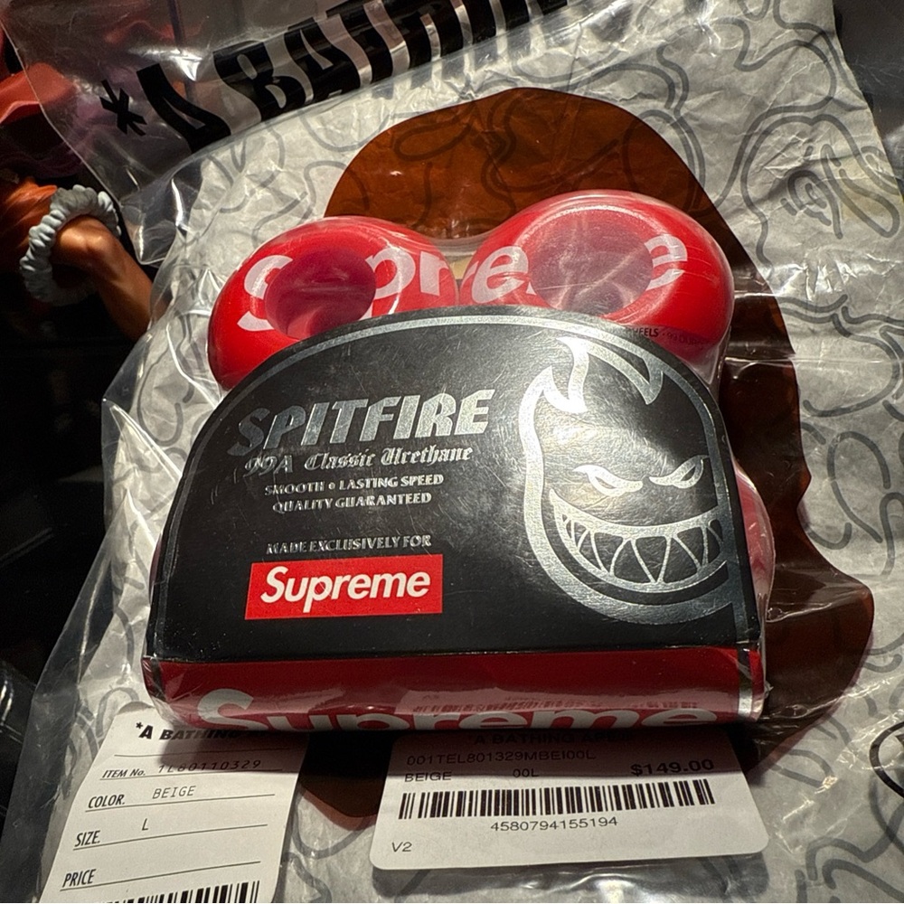 Supreme Spitfire Red Skate Wheels
